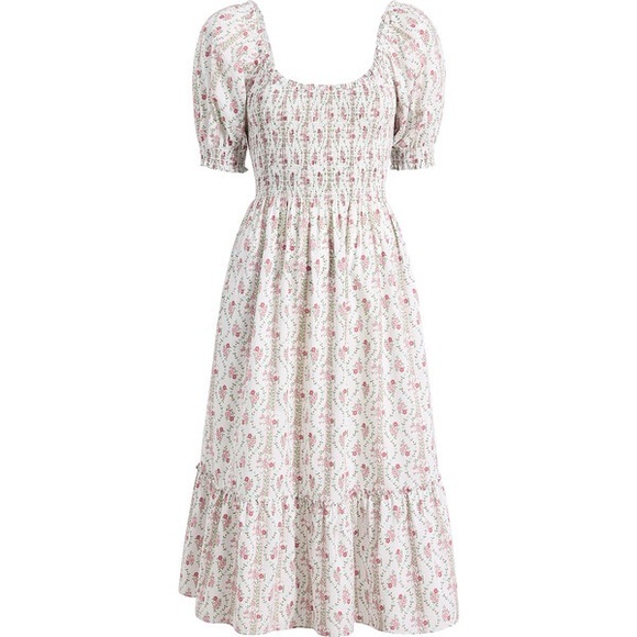 Hill House Louisa Nap Dress Pink Vine Stripe - Picture 1 of 5